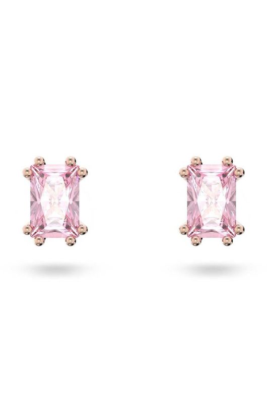 Сережки Swarovski колір рожевий (2757213)