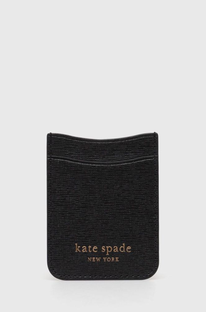 Шкіряний чохол для карти Kate Spade колір чорний