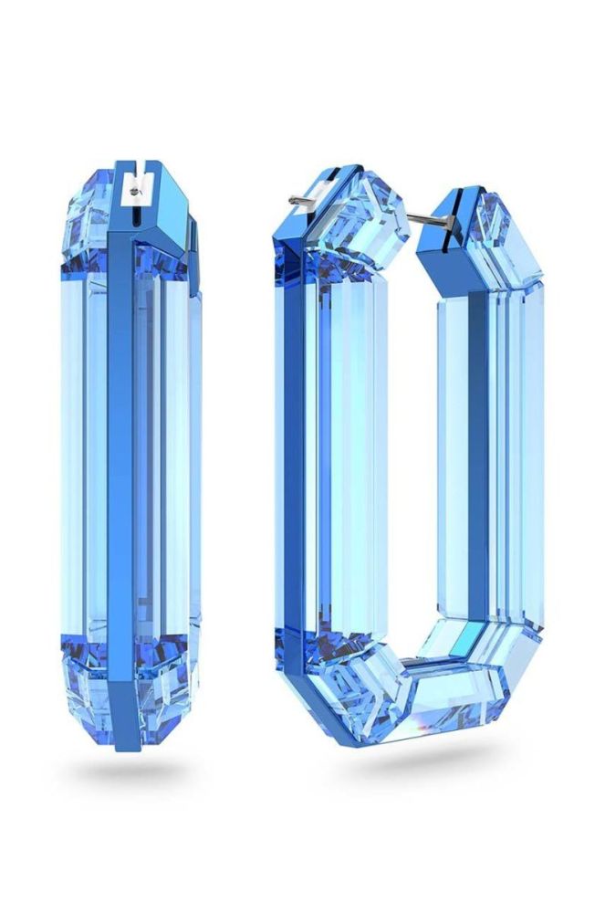 Сережки Swarovski Lucent колір блакитний (2822600) фото 2