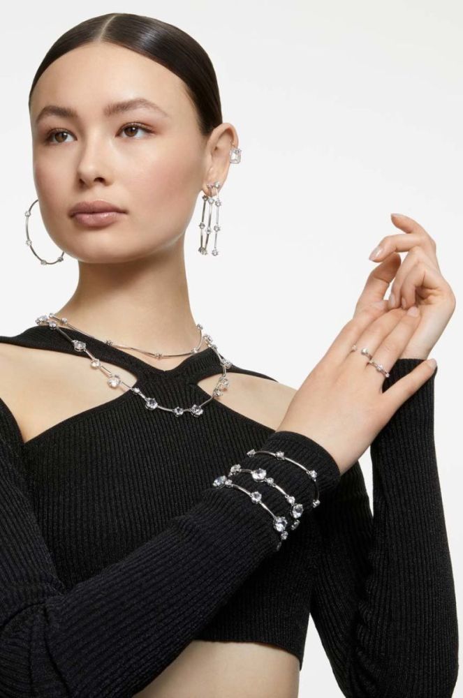 Перстень Swarovski Constella жіночий колір срібний фото 5