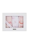 BOSS Дитячий слюнявчик (3-pack) колір рожевий