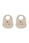 Дитячий слюнявчик Liewood Tilda 2-pack колір бежевий (3680196)