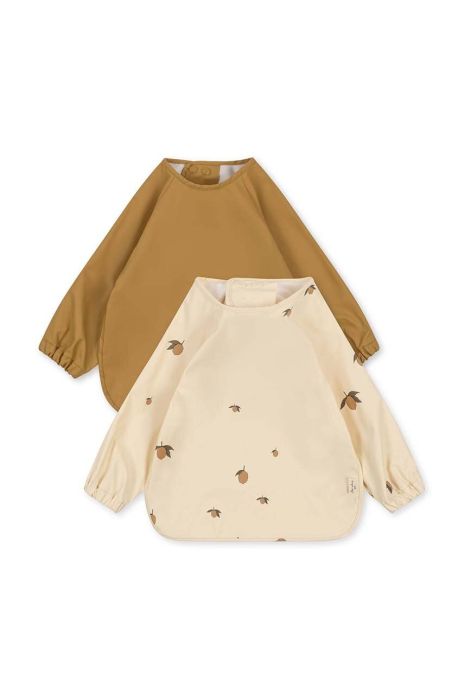 Дитячий слюнявчик Konges Sl?jd 2-pack колір бежевий (2835707)