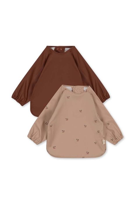 Дитячий слюнявчик Konges Sl?jd 2-pack колір бежевий (2835706)