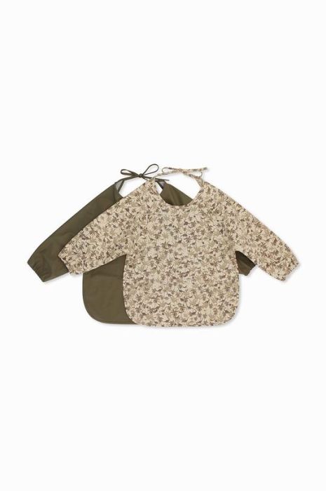 Дитячий слюнявчик Konges Sl?jd 2-pack колір зелений (2925117)