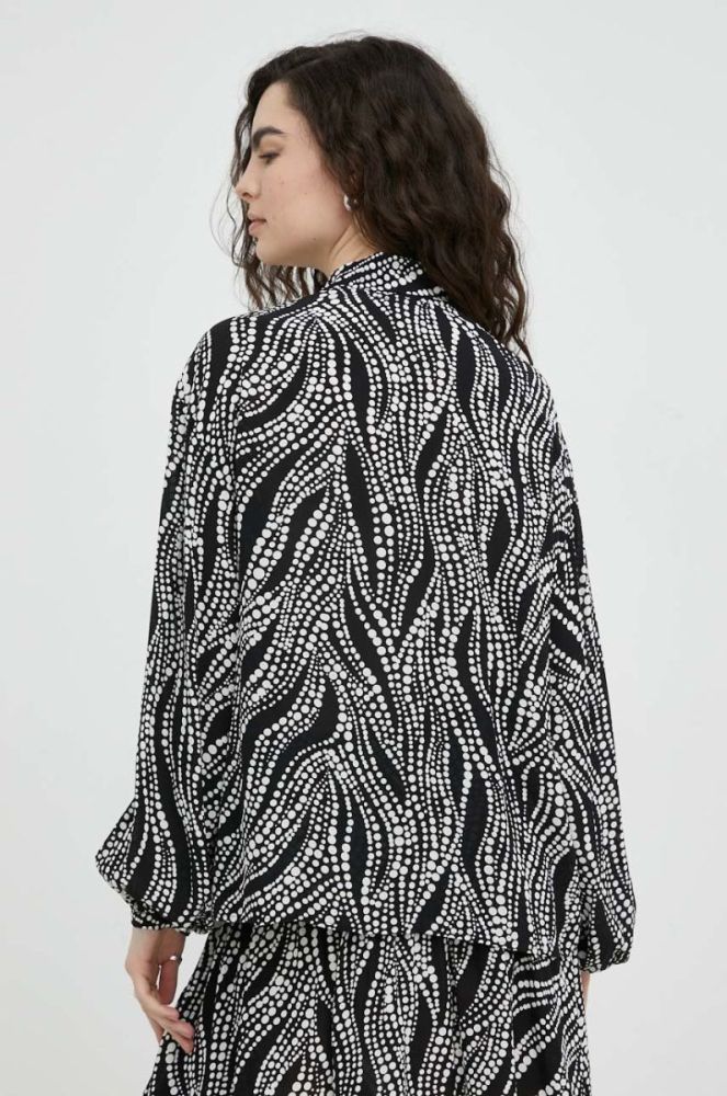 Блузка The Kooples жіноча колір чорний візерунок (2828915) фото 3