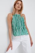 Бавовняна блузка Pepe Jeans жіноча колір зелений візерунок
