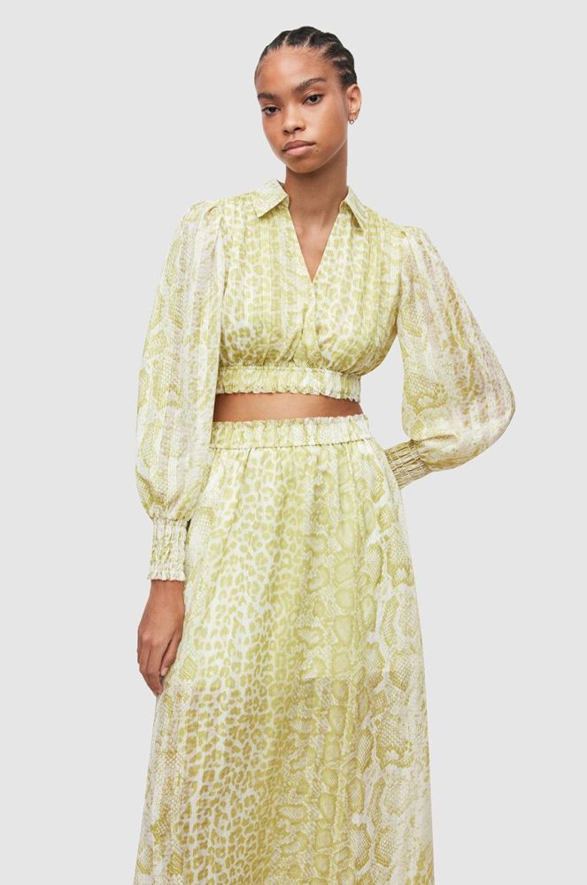 Блузка AllSaints жіноча візерунок колір барвистий (2434086)