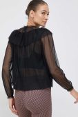 Блузка Sisley жіноча колір чорний однотонна (2820301)