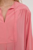 Блузка Victoria Beckham жіноча колір рожевий однотонна (2814431)