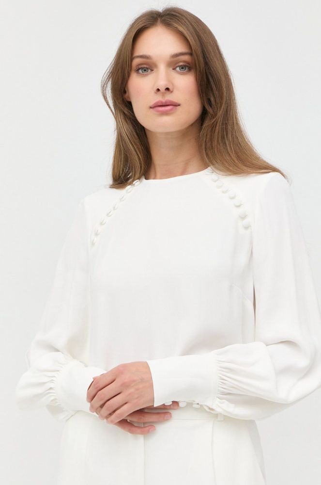 Блузка Ivy Oak жіноча колір білий однотонна