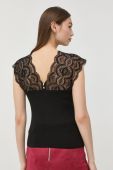 Блузка Morgan жіноча колір чорний однотонна (2551505)