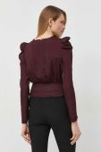 Блузка Morgan жіноча колір бордовий однотонна (2847176)