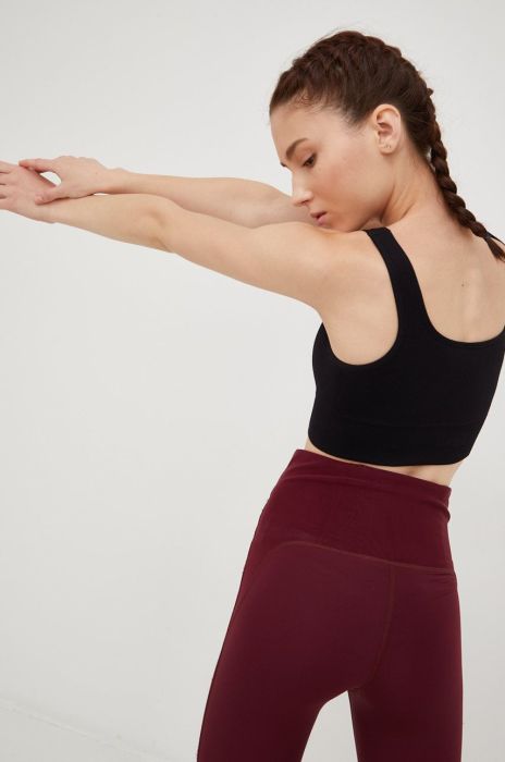 Спортивний бюстгальтер Dkny колір чорний однотонний (2758531)