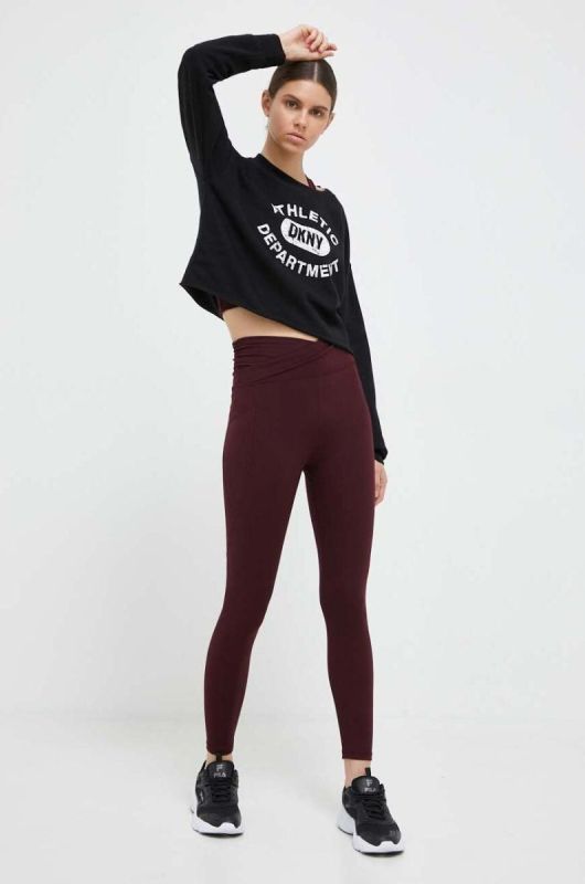 Топ Dkny жіночий колір бордовий (3406772) фото 2