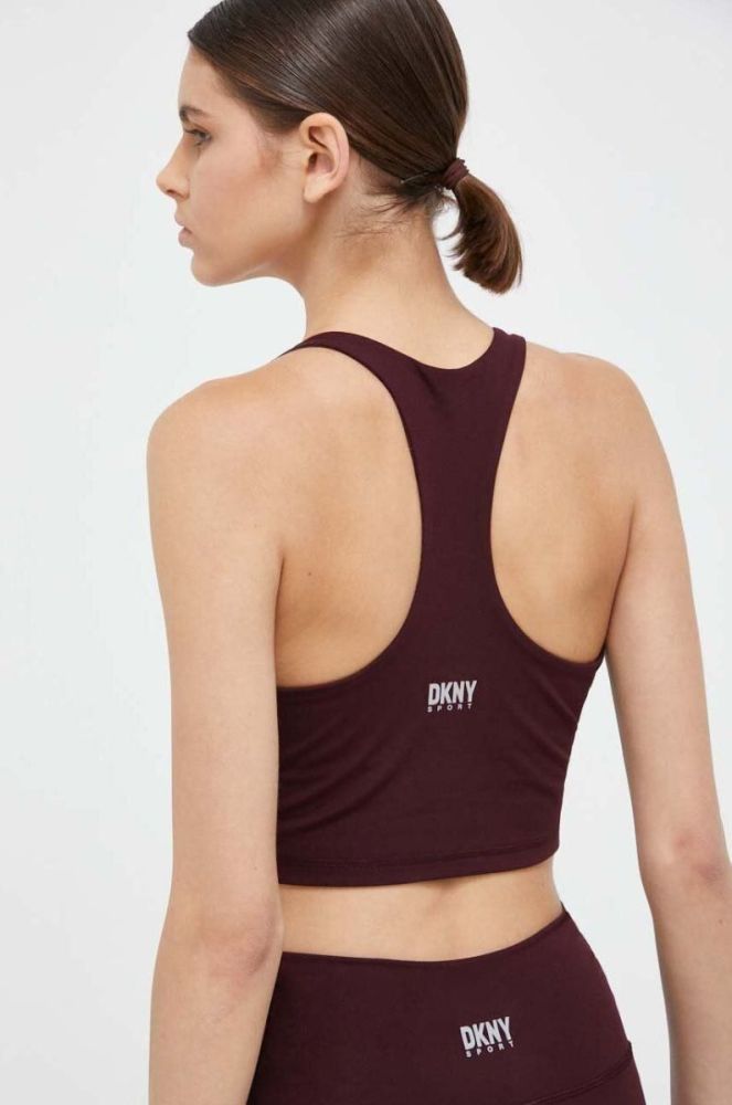 Топ Dkny жіночий колір бордовий (3406772) фото 3