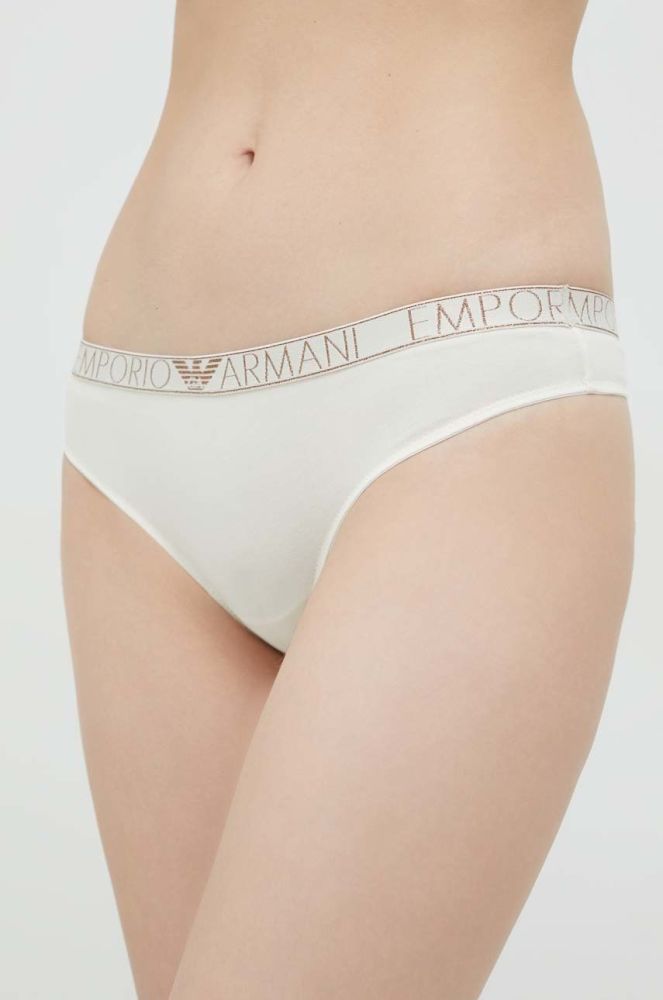 Стринги Emporio Armani Underwear колір бежевий (2839661)