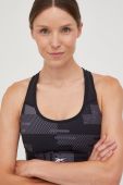 Спортивний бюстгальтер Reebok Lux колір сірий візерунок