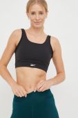 Бюстгальтер для йоги Reebok колір чорний однотонний