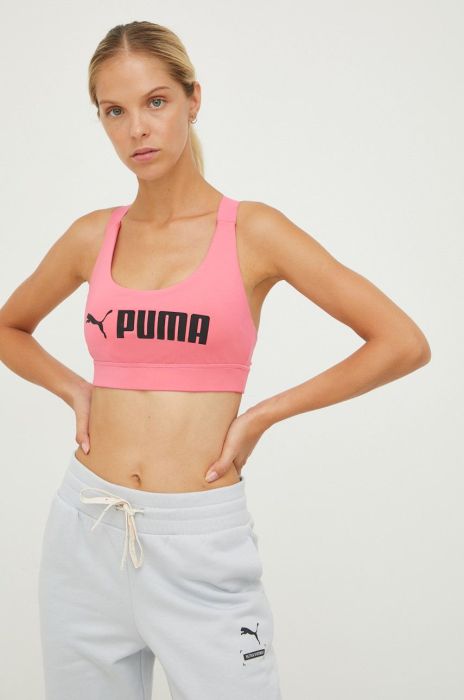 Спортивний бюстгальтер Puma Fit колір рожевий Спортивний бюстгальтер Puma Fit колір рожевий