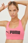 Спортивний бюстгальтер Puma Fit колір рожевий Спортивний бюстгальтер Puma Fit колір рожевий