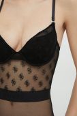 Боді Guess колір чорний візерунок (2712921)