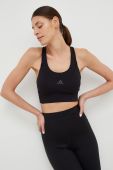 Спортивний бюстгальтер adidas Performance Run For The Ocean колір чорний однотонний