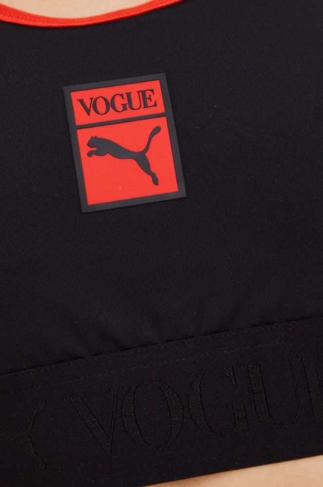 Спортивний бюстгальтер Puma X Vogue колір чорний однотонний фото 5