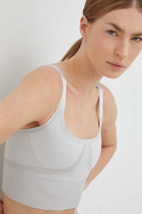 Спортивний бюстгальтер Puma x VOGUE колір сірий однотонний 536689-22 Спортивний бюстгальтер Puma x VOGUE колір сірий однотонний 536689-22