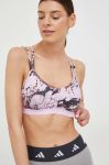 Бюстгальтер для йоги adidas Performance Yoga Essentials колір фіолетовий візерунок (2889010) Бюстгальтер для йоги adidas Performance Yoga Essentials колір фіолетовий візерунок (2889010)