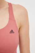 Бюстгальтер для йоги adidas Performance Coreflow колір помаранчевий однотонний