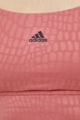 Спортивний бюстгальтер adidas Performance Powerimpact колір рожевий візерунок Спортивний бюстгальтер adidas Performance Powerimpact колір рожевий візерунок