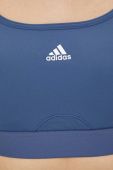 Спортивний бюстгальтер adidas Performance Powerreact однотонний колір блакитний Спортивний бюстгальтер adidas Performance Powerreact однотонний колір блакитний