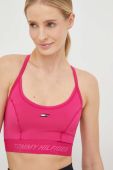Спортивний бюстгальтер Tommy Hilfiger колір рожевий однотонний Спортивний бюстгальтер Tommy Hilfiger колір рожевий однотонний