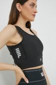 Спортивний бюстгальтер Fila Rafaela колір чорний однотонний