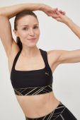 Спортивний бюстгальтер Puma Deco Glam колір чорний Спортивний бюстгальтер Puma Deco Glam колір чорний
