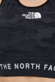 Спортивний бюстгальтер The North Face колір чорний візерунок Спортивний бюстгальтер The North Face колір чорний візерунок