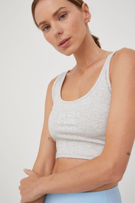 Бюстгальтер P.E Nation колір сірий з бавовни