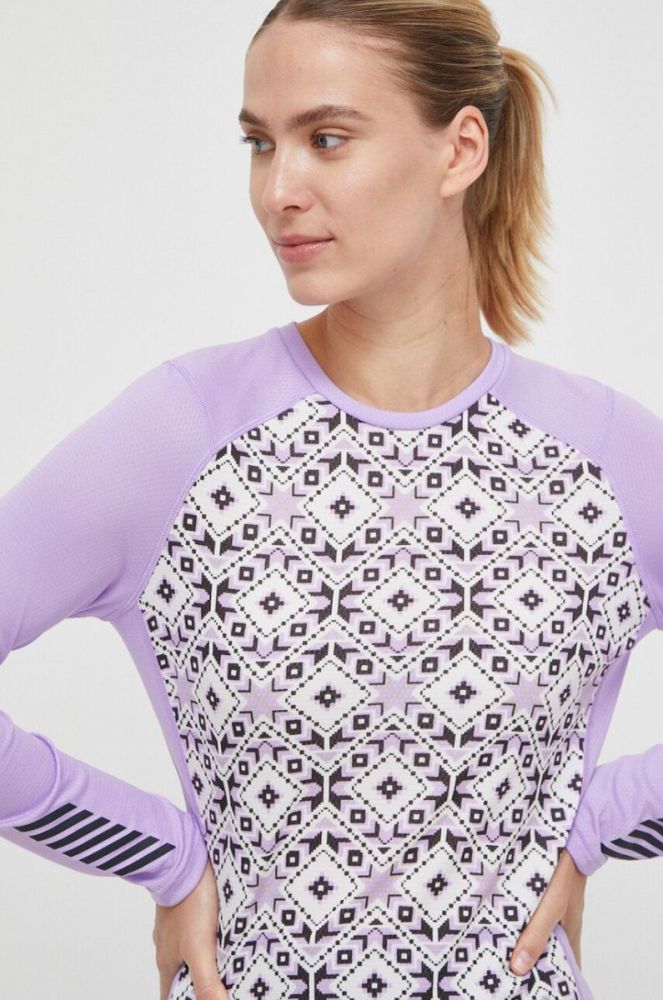 Helly Hansen Функціональний лонгслів Lifa Active Graphic колір фіолетовий (3519463) фото 3