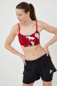 Бюстгальтер для йоги adidas Performance Thebe Magugu Studio колір червоний візерунок