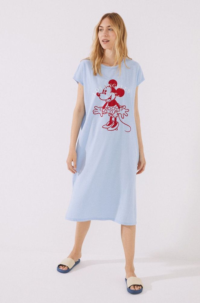 Піжамна сорочка women'secret Mickey жіноча колір сірий