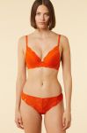 Бюстгальтер Etam колір помаранчевий мереживо однотонний (2539946)