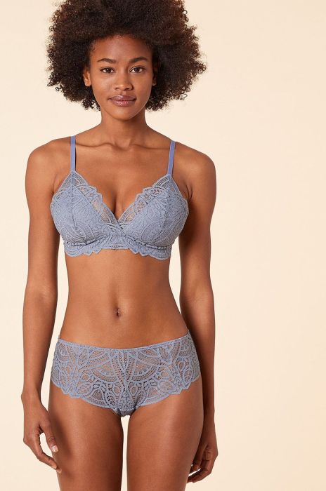 Бюстгальтер Etam колір фіолетовий мереживо однотонний