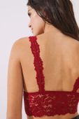 Бюстгальтер women'secret Leaf колір червоний мереживо однотонний