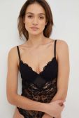 Боді Guess колір чорний однотонний
