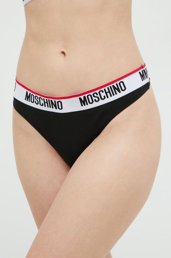 Стринги Moschino Underwear колір чорний (2752277)