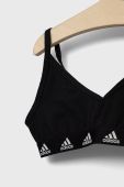 Дитячий бюстгальтер adidas колір чорний Дитячий бюстгальтер adidas колір чорний