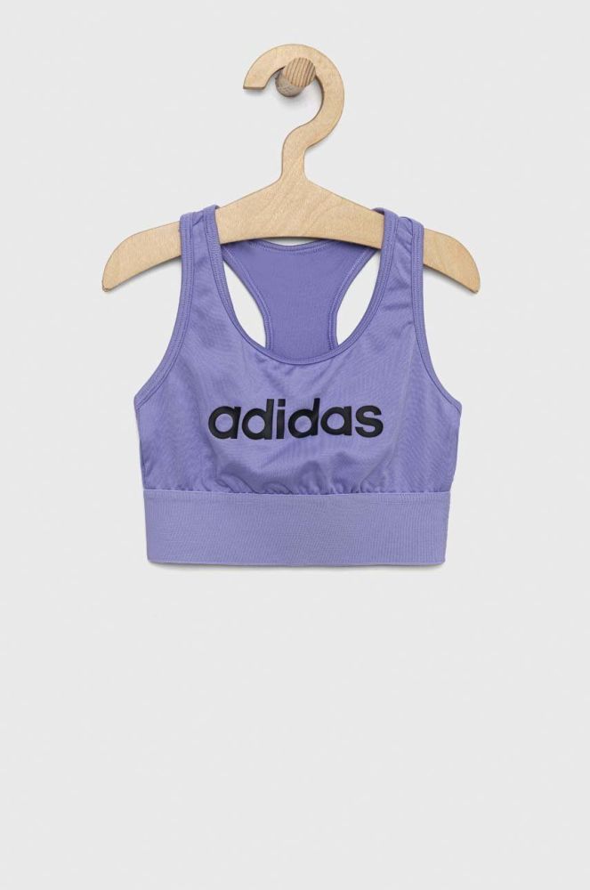 Дитячий спортивний бюстгальтер adidas колір фіолетовий