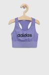 Дитячий спортивний бюстгальтер adidas колір фіолетовий