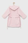 Дитячий бавовняний халат United Colors of Benetton колір рожевий